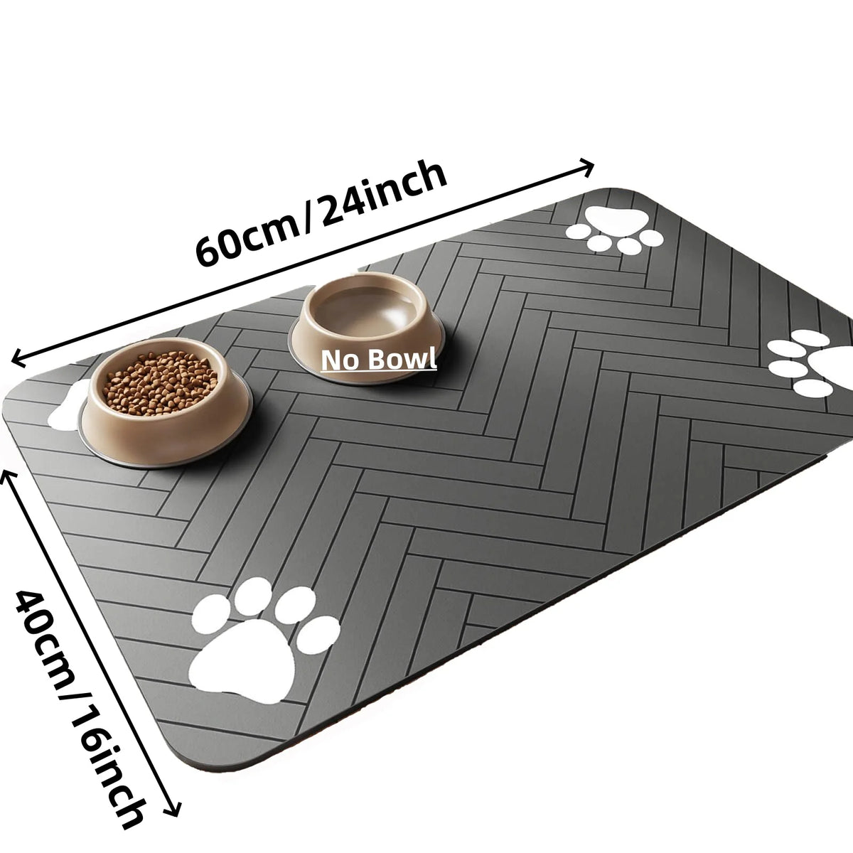 Tapis de gamelle absorbant pour chien et chat