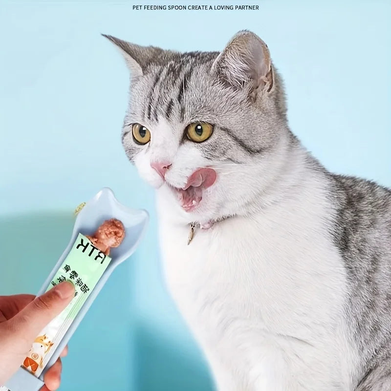 Cuillère à lécher pour chat – Distributeur de friandises pâteuses et liquides