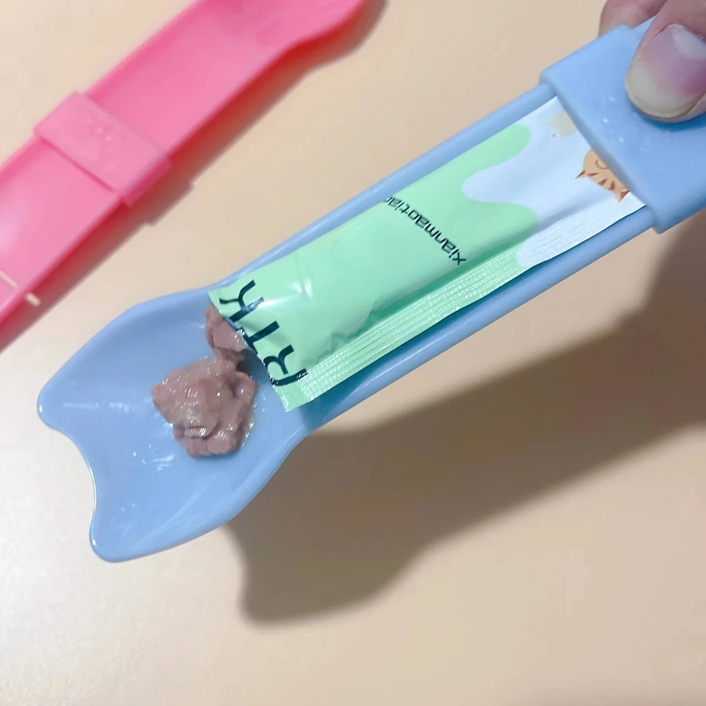 Cuillère à lécher pour chat – Distributeur de friandises pâteuses et liquides
