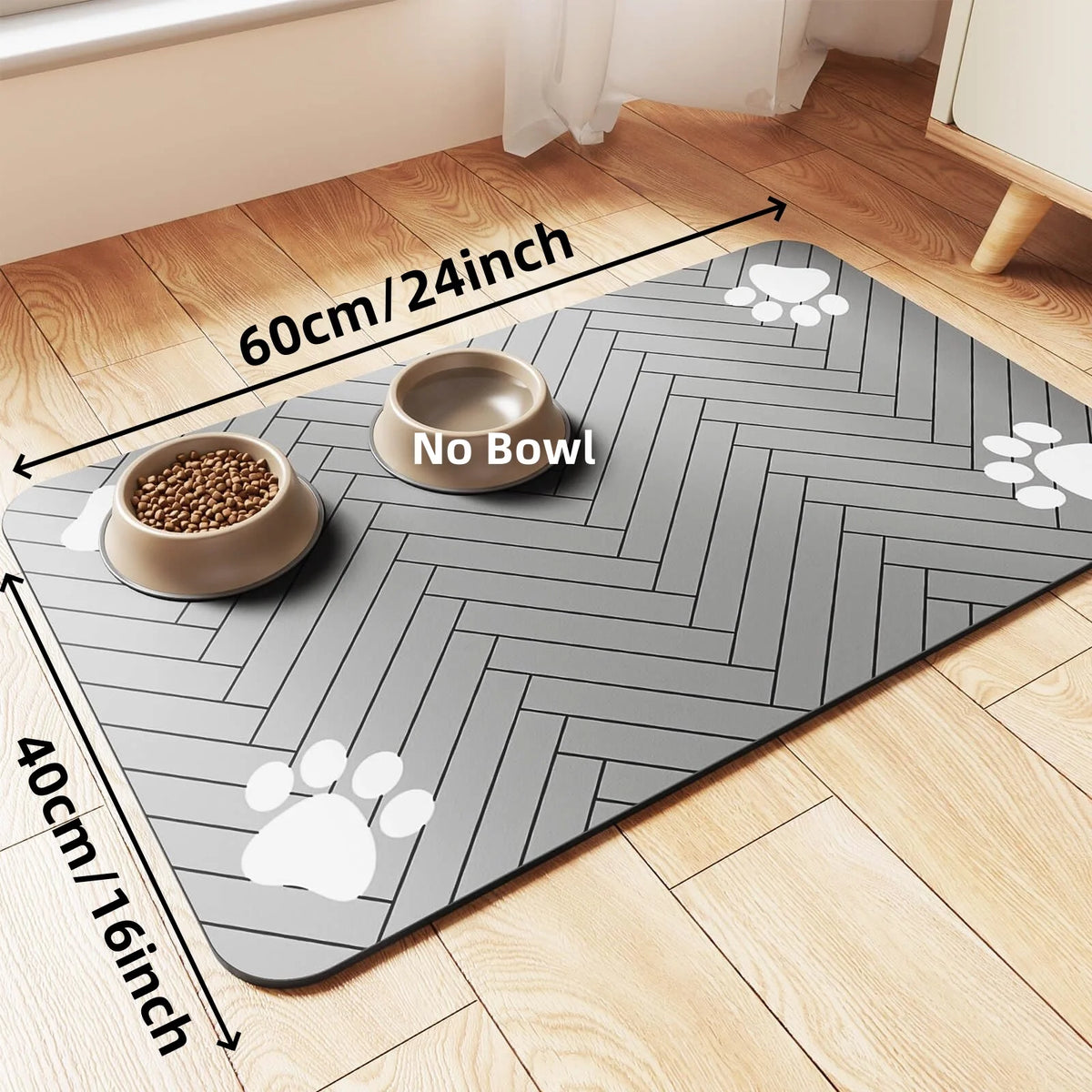 Tapis de gamelle absorbant pour chien et chat