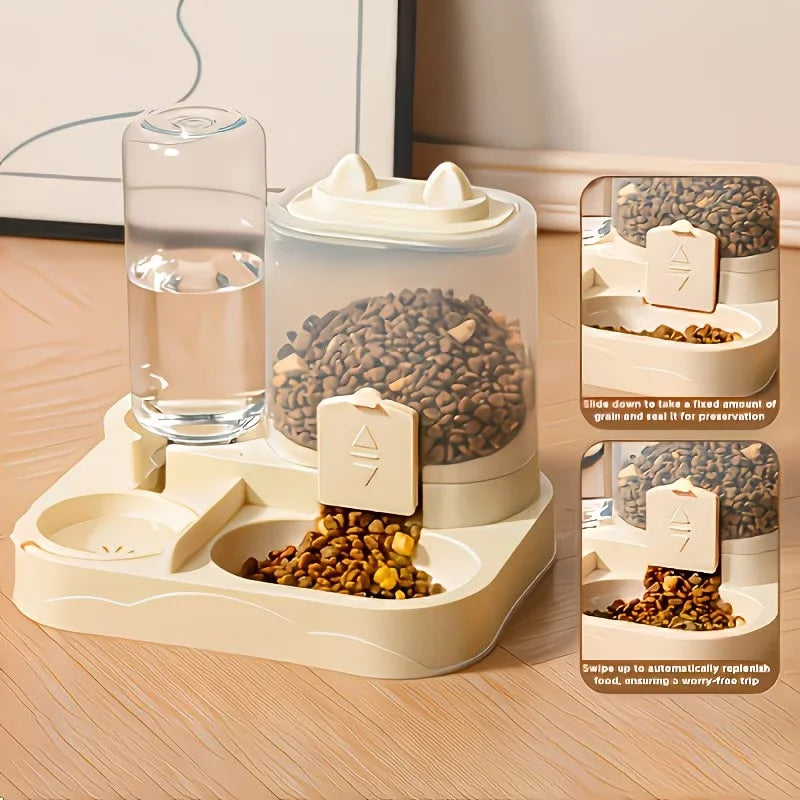 Distributeur 2 en 1 nourriture & eau – Chat et chien