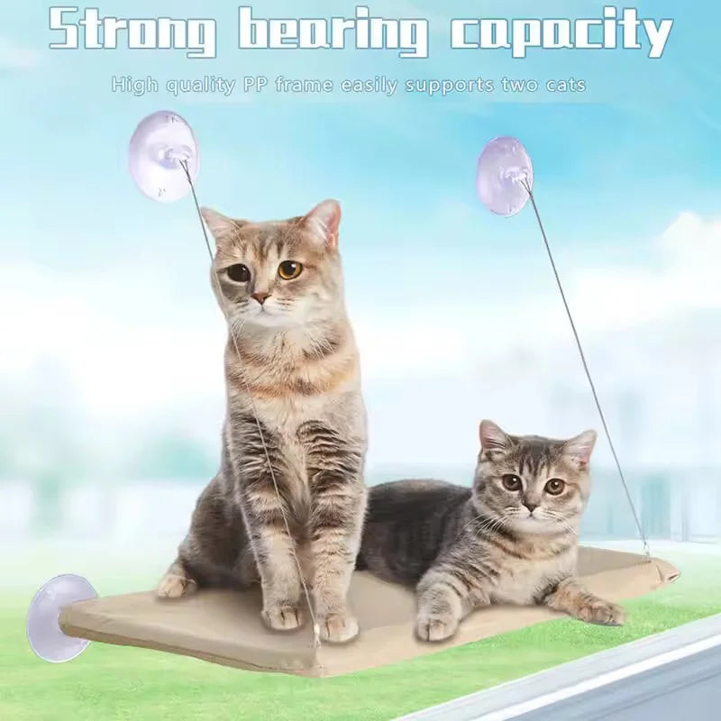 Hamac de fenêtre pour chat – Fixation ventouses