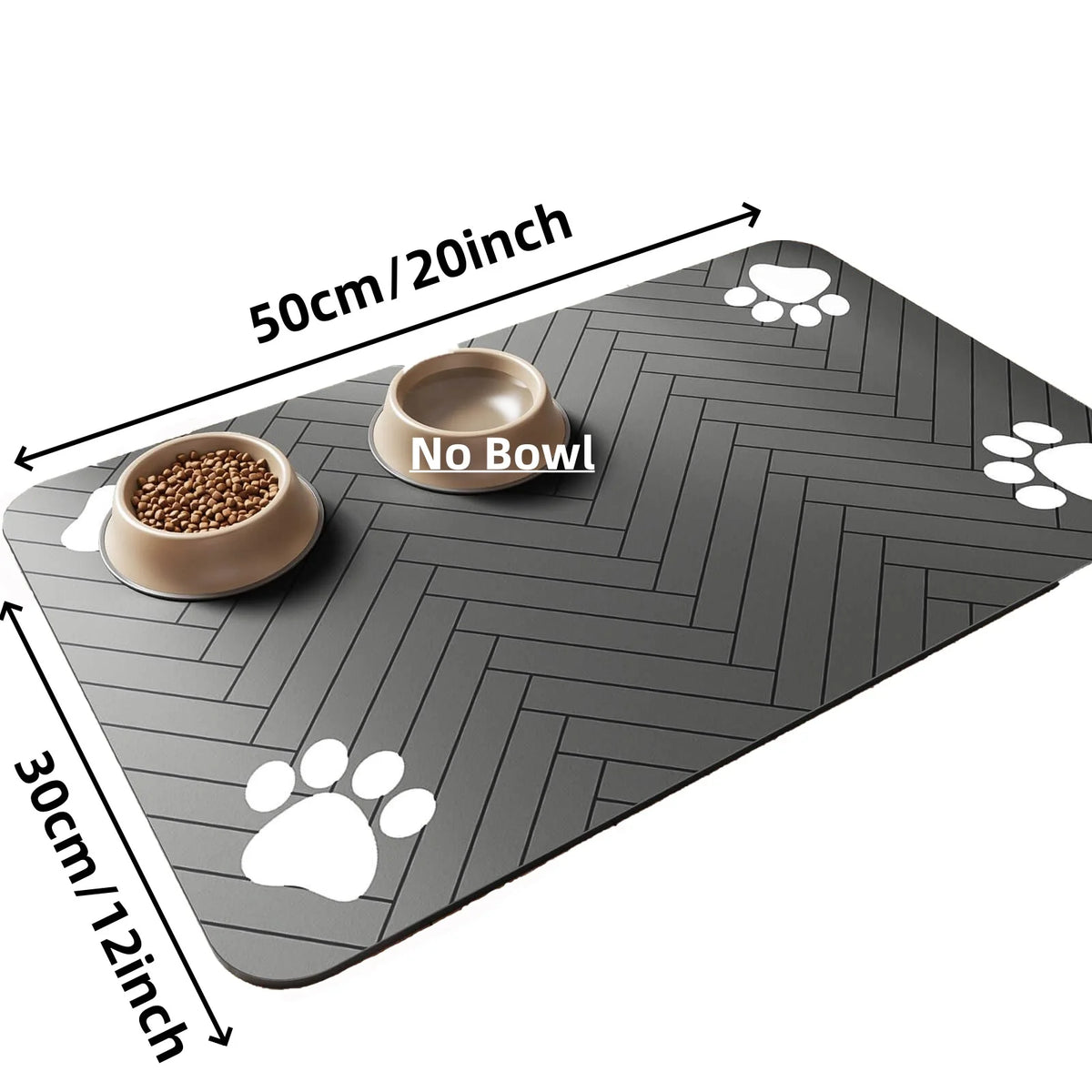 Tapis de gamelle absorbant pour chien et chat