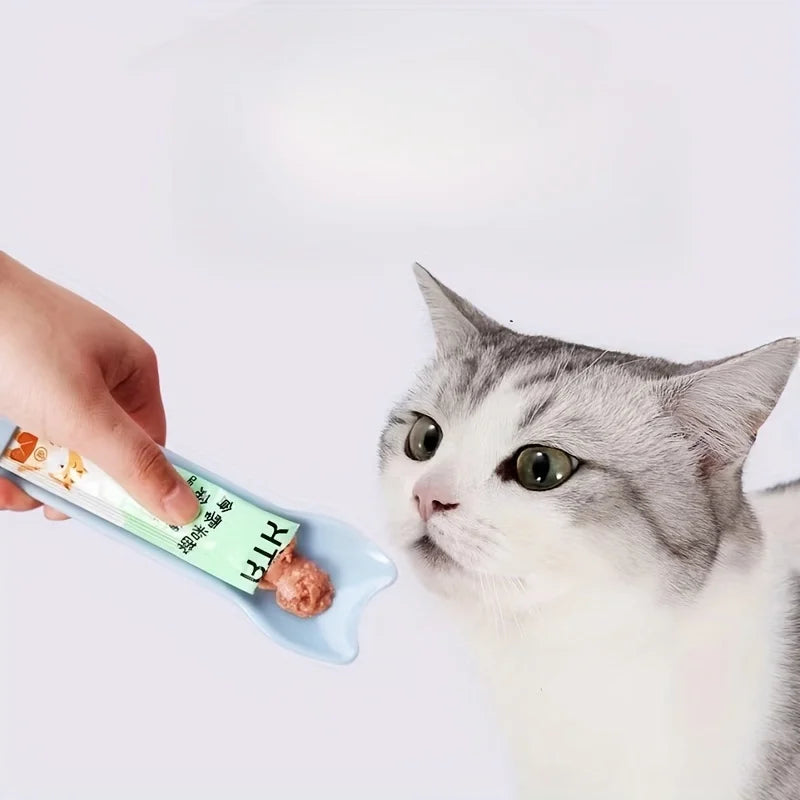 Cuillère à lécher pour chat – Distributeur de friandises pâteuses et liquides