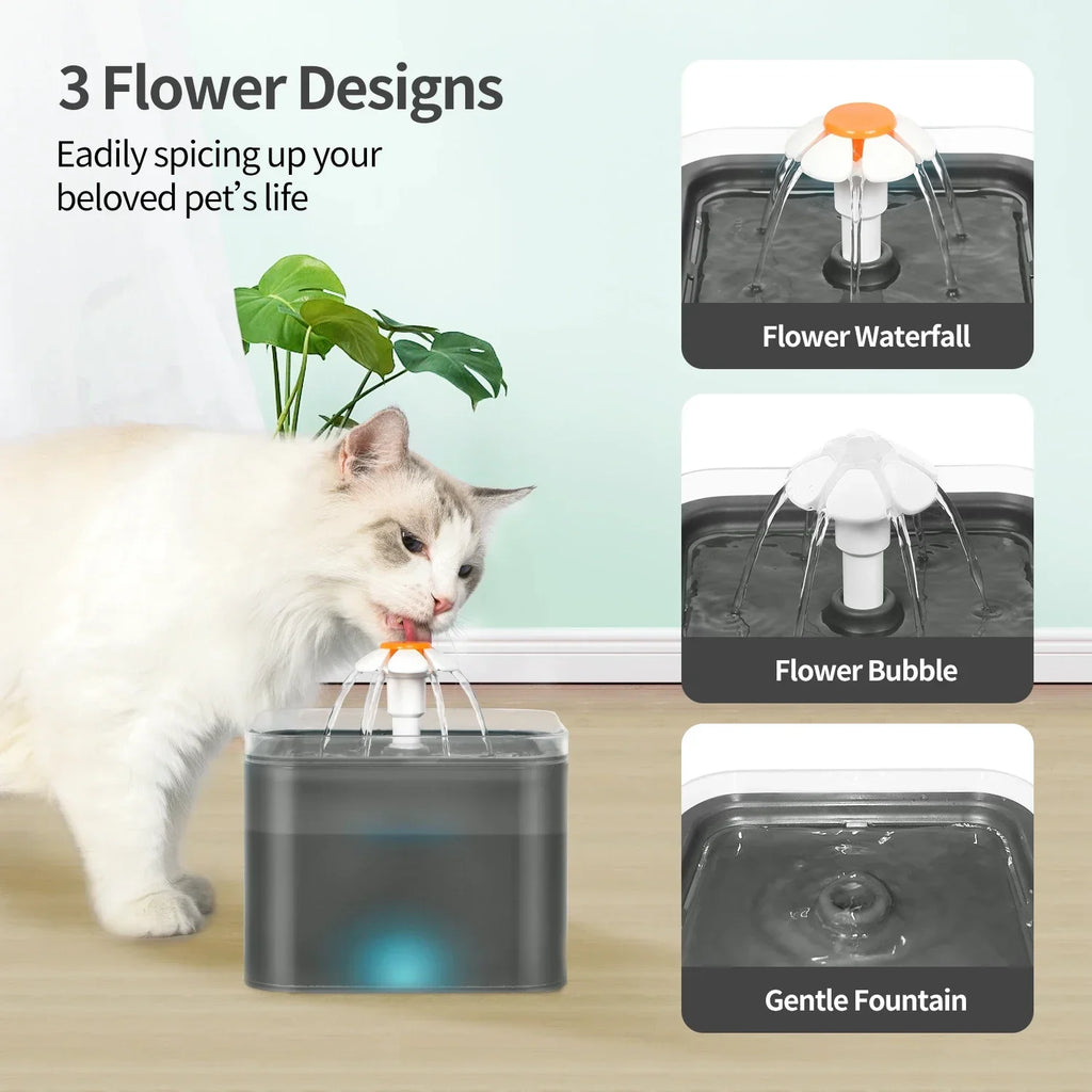 Fontaine à eau pour chat et petit chien - 2L/67oz